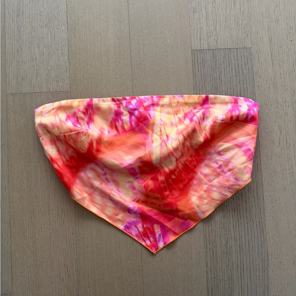 Triangle bandana scarf tie top